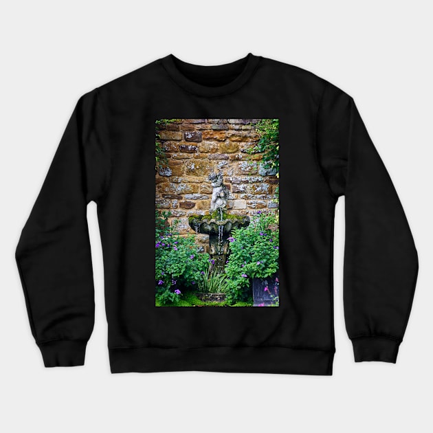 Garden Fountain Crewneck Sweatshirt by InspiraImage